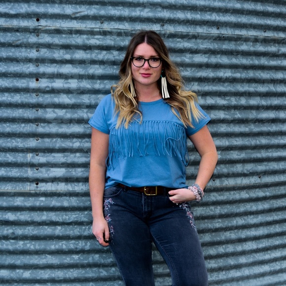 Rock-N-Roll Fringe T-Shirt - Picture 1 of 4